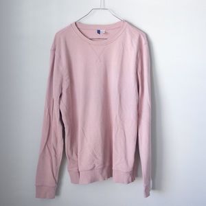 Men’s lightweight, light pink sweatshirt from H&M